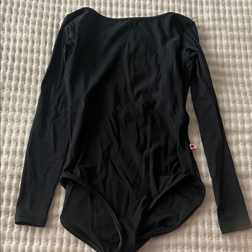 Yumiko Black Long Sleeve Leotard